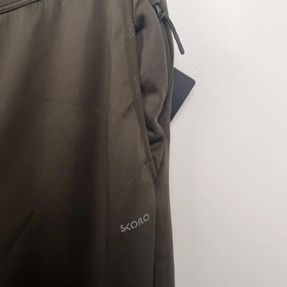 Skora‎ Prime Pant Mens XL Olive Green Taper Fit Qwick-Dry Running Joggers New